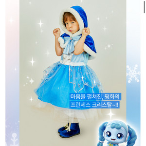 캐릭터 코스튬 티니핑 크리스탈 로미드레스 140 / 망토 / 신발 190 사이즈 셋트 일괄 이미지