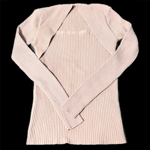 베이직 골지 긴팔 니트 핑크베이직 골지 긴팔 니트 핑크