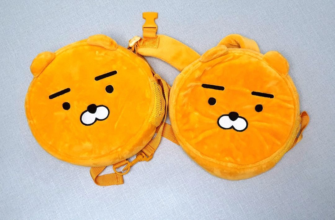 쌍둥이 라이언 미아방지가방 2개 일괄--1