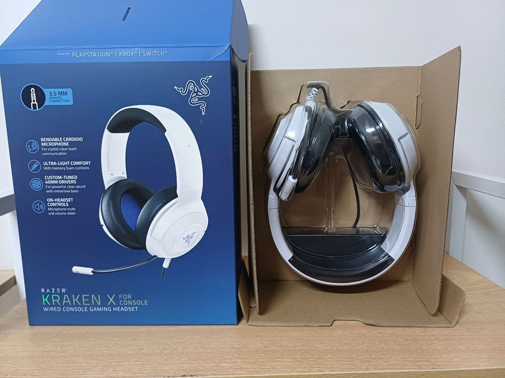 레이저 크라켄 X 게임 헤드셋--0