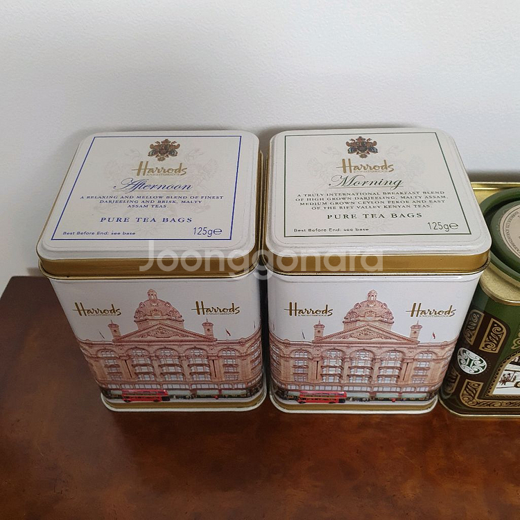 다양한 브랜드의 차 틴케이스 9개 일괄--1