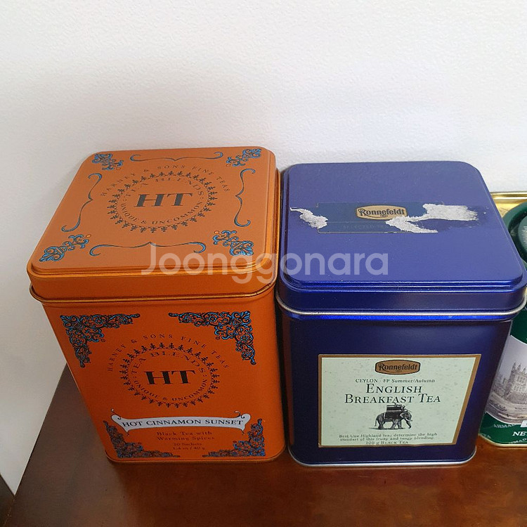 다양한 브랜드의 차 틴케이스 9개 일괄--4