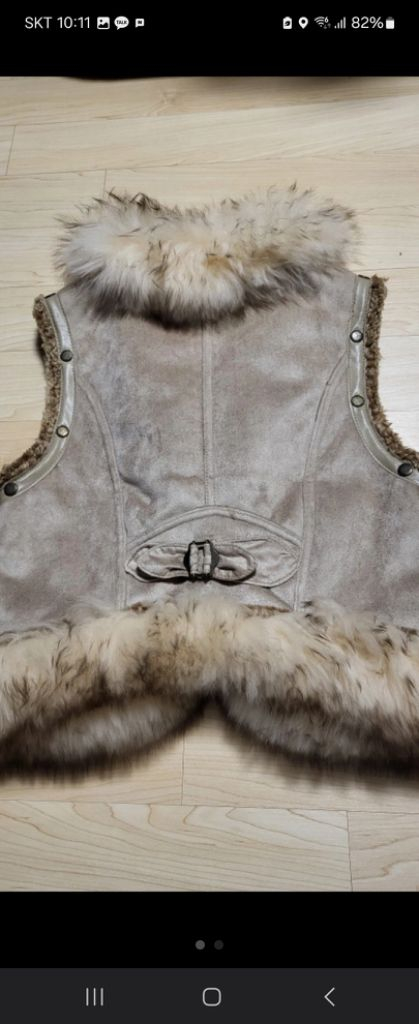 빈티지 양모조끼 무스탕베스트(새상품)--1