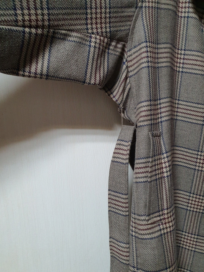 타임 time 벨티트 체크 트렌치 코트 프리사이즈 정품--5