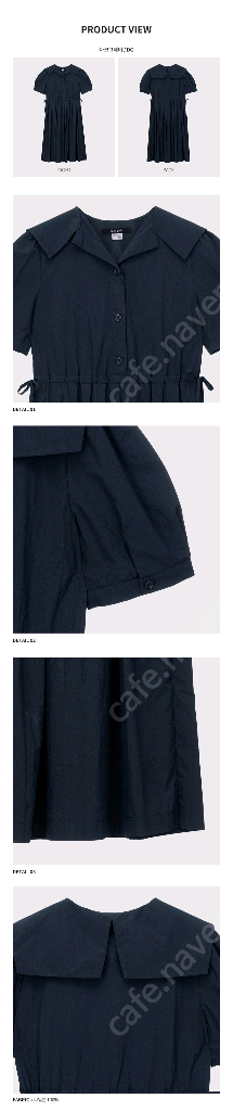 새상품 쥬시쥬디 와이드카라 플리츠원피스(착불)--5