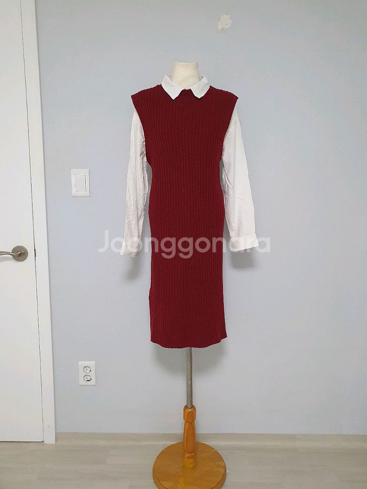 (상태좋음)밸리걸 골지니트 원피스 55~66반--2