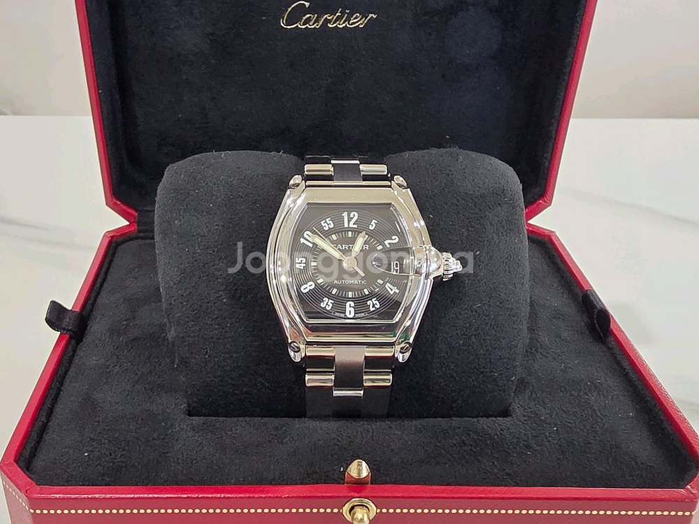 까르띠에 로드스터 라지 블랙 스틸--2