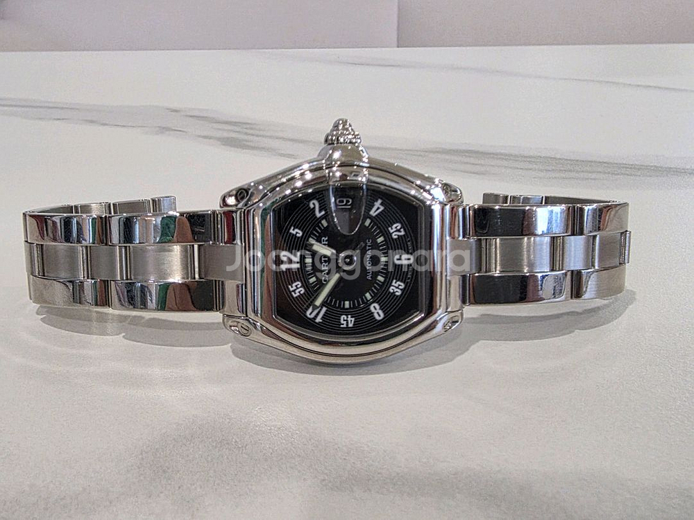 까르띠에 로드스터 라지 블랙 스틸--4