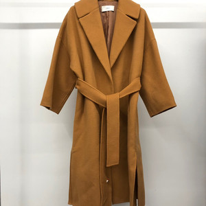 듀엘 캐시미어 혼방 벨트 롱 코트 F