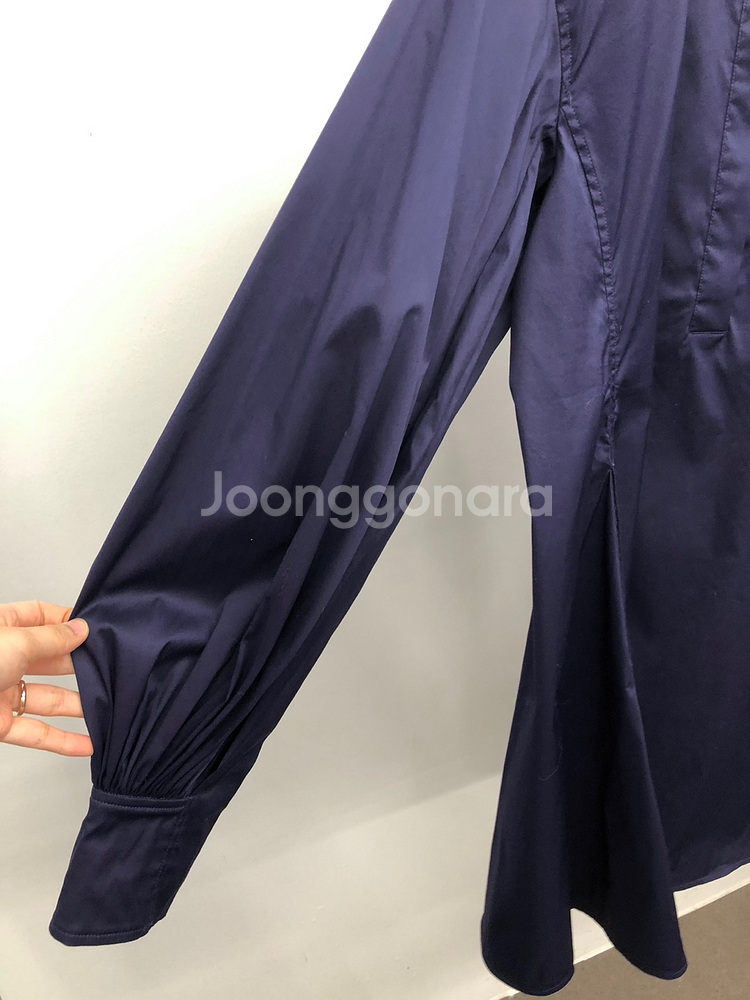 코스 개더 슬리브 미니 셔츠 원피스 34사이즈--1