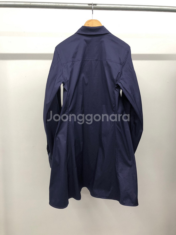 코스 개더 슬리브 미니 셔츠 원피스 34사이즈--4