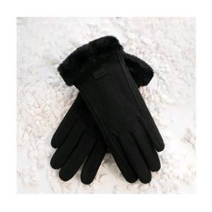 방한 두툼 보아퍼 안감 여성용 장갑 블랙 (새상품)