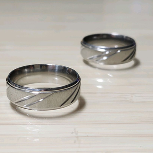 브러시드 티타늄 남성 반지 12호 13호