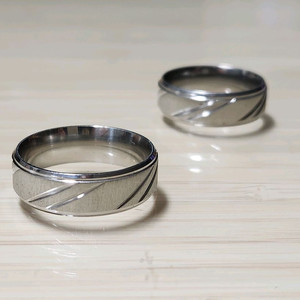브러시드 티타늄 남성 반지 12호 13호