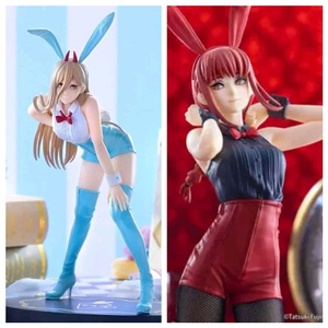 일괄) 체인소맨 마키마 파워 바니걸 피규어 라운드원 후류BiCute버니즈