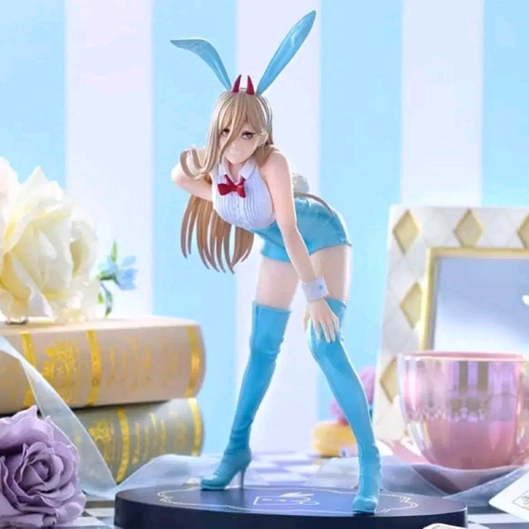 일괄) 체인소맨 마키마 파워 바니걸 피규어 라운드원 후류BiCute버니즈--1