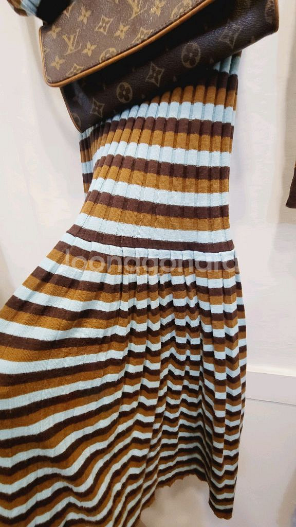 SJSJ 터틀 골지 니트 원피스--2