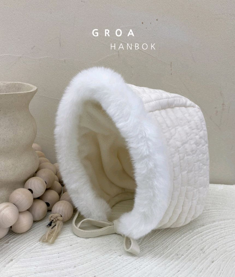 그로우베베 여아 한복 바디수트 누빔보넷 돌띠 모자 풀세트 [새상품급] 돌촬영 퓨전한복--3