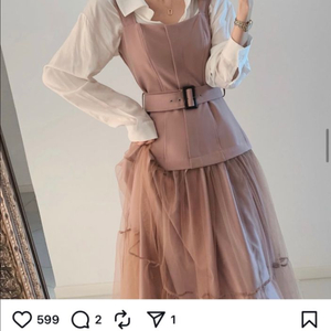 아네로즈 벨트 샤 드레스 미착용 새상품