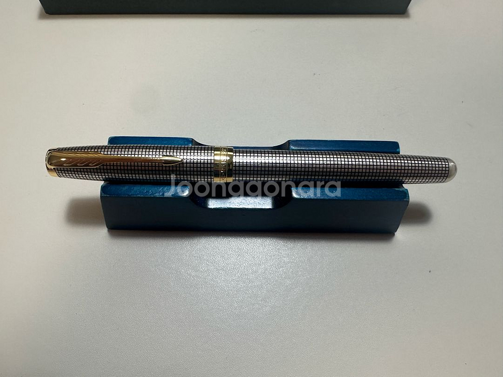 파카 소네트 실버치즐 18k F촉 만년필--1