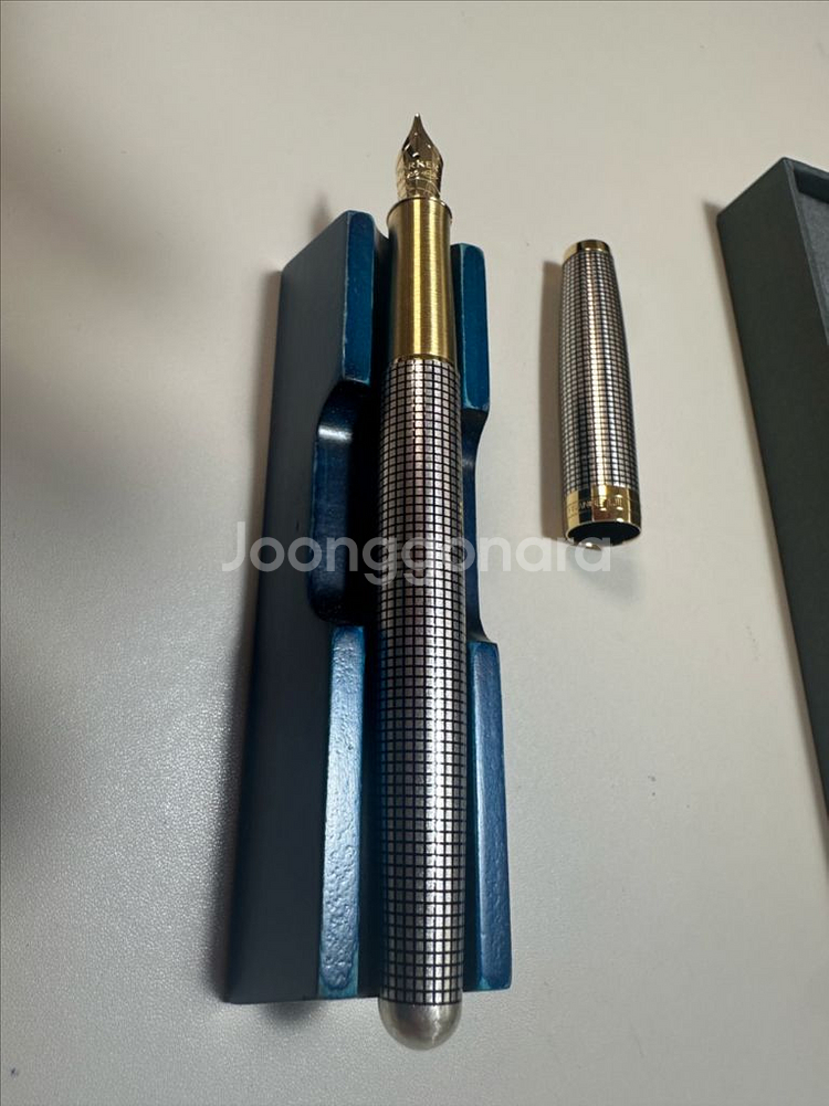 파카 소네트 실버치즐 18k F촉 만년필--5