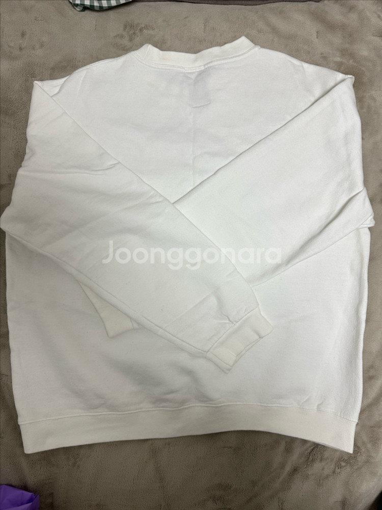 와일드 동키 화이트 기모 맨투맨--1