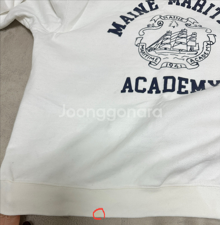 와일드 동키 화이트 기모 맨투맨--2