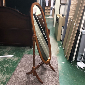 브라운 원목 전신거울