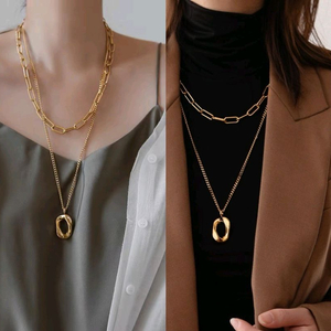 레이어드 골드 목걸이 두줄 세트 팔아요 ~ 이미지