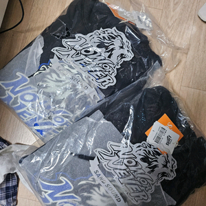 (미개봉새옷)삼성라이온즈&샌드사운드 플레이오프 후드티 블랙 M / L