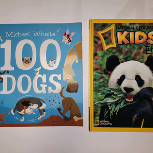 유아 아동 도서 2권 일괄판매 1. 100 DOGS (영문 원서)2. 내셔널 지오그래픽 키즈-판다 편