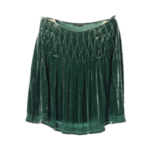 [L]오일릴리 그린 벨벳 테리 미니 스커트 치마