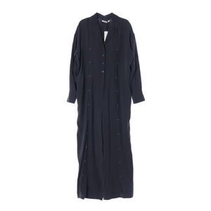 (새상품)[L]쓰리투에이티 네이비 스티치 긴팔 셔츠 와이드 점프수트