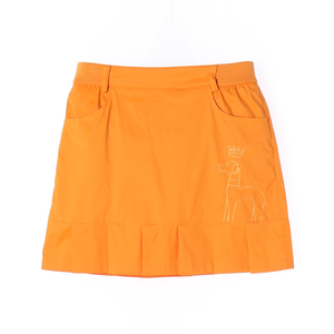 [S]헤지스 골프 오렌지 플리츠 미니 스커트 치마