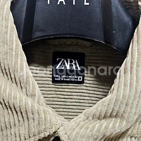 L) 자라 코듀로이 퀄팅 오버셔츠 셔츠형자켓 dnwr 1063 400--6