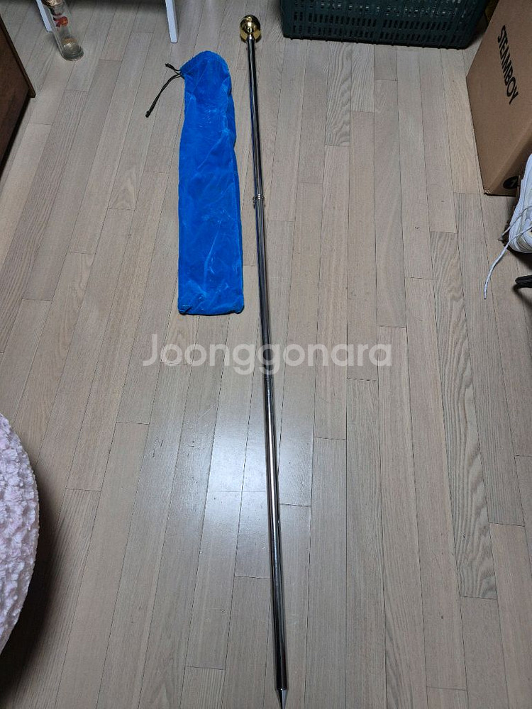 휴대용 깃대 1.9m 스텐레스 실내행사용--1