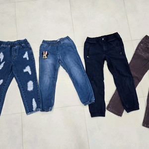 여아남아 120-130 바지 4개 일괄