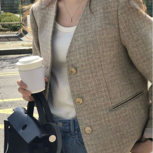 시어드 뮤렛 문트위드 자켓 리본빛 시엔느 더바넷