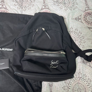 정품 생로랑 YSL 사인로고 시티 백팩