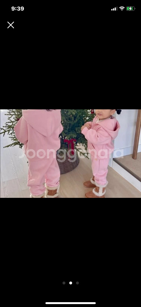 유아동 양기모 빅후드 집업 상하세트 핑크 m--1