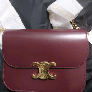 정품 셀린느 트리오페 미듐 버건디 핸드백 컨디션쵝오