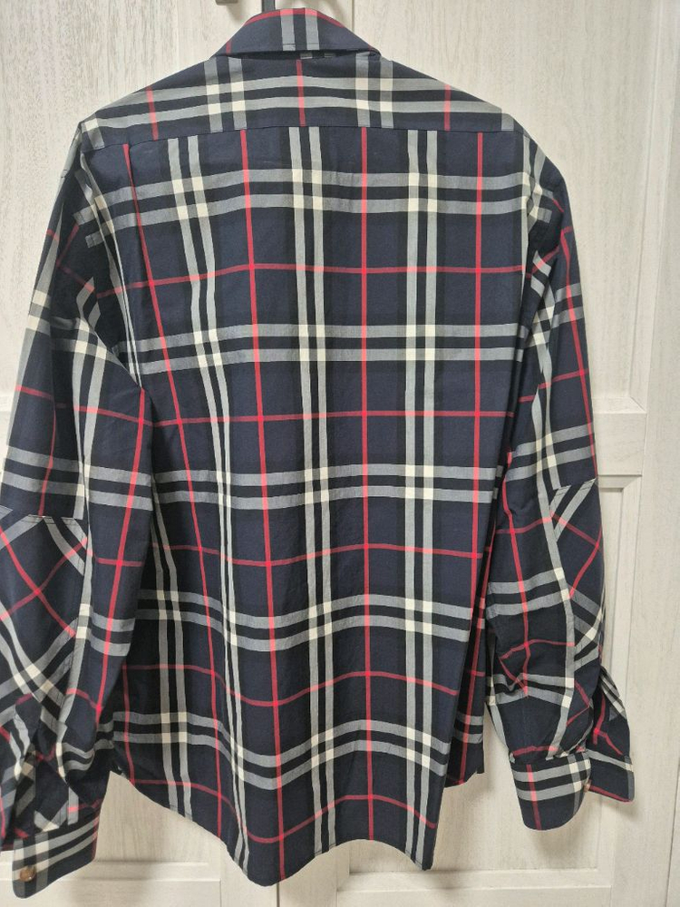 버버리 체크 셔츠--1