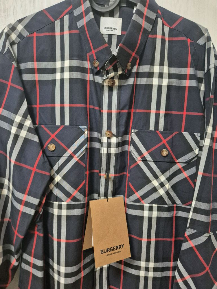 버버리 체크 셔츠--2