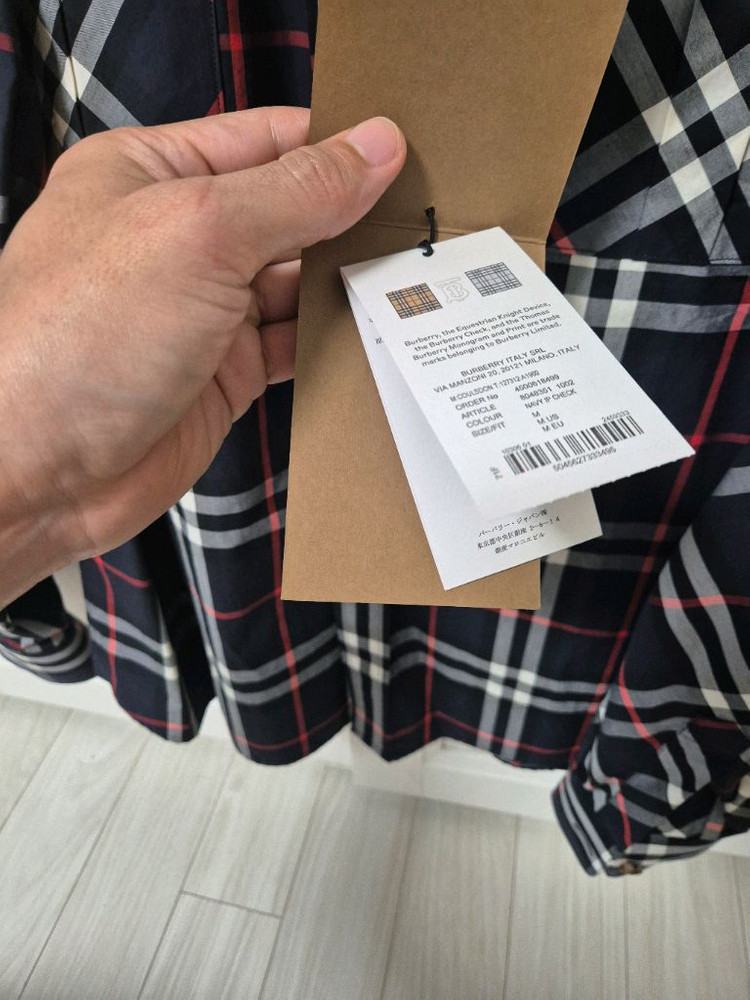 버버리 체크 셔츠--3
