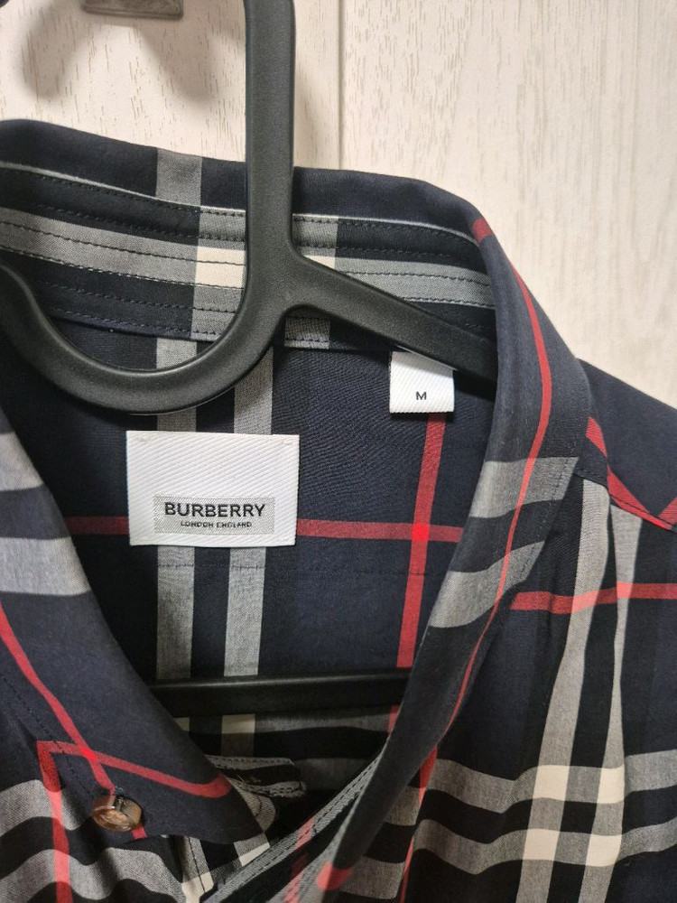 버버리 체크 셔츠--4
