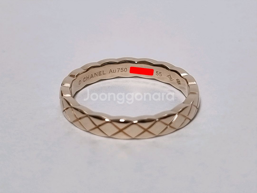 샤넬 코코크러쉬 미니 화이트골드 55호 반지--3
