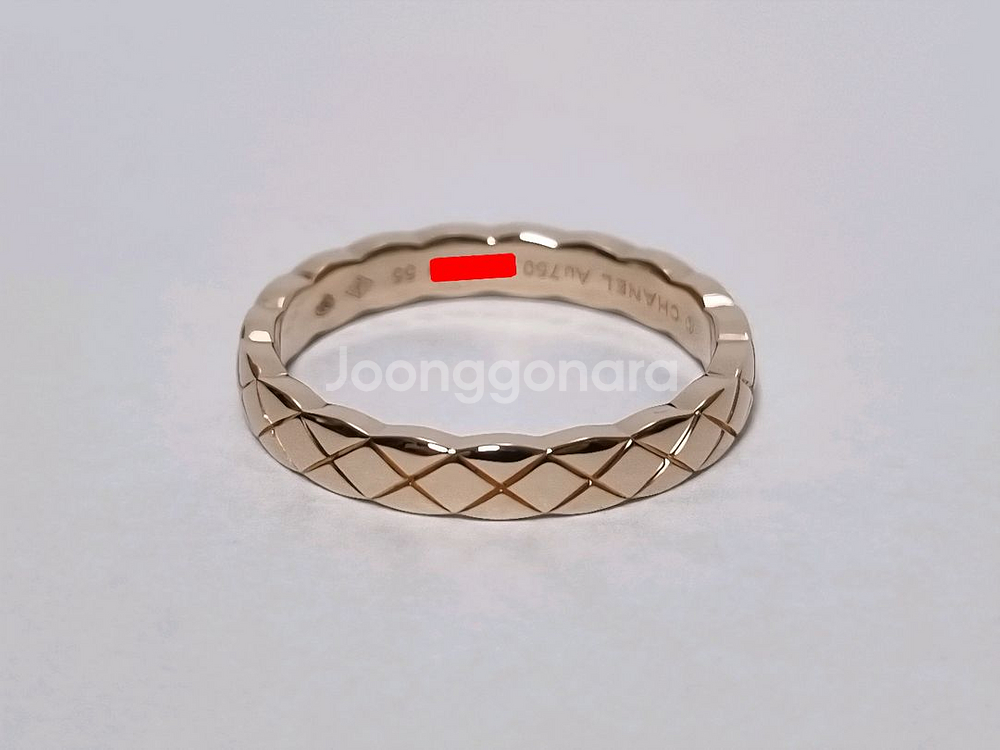 샤넬 코코크러쉬 미니 화이트골드 55호 반지--4