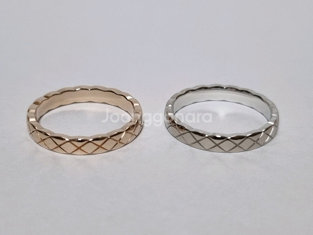 샤넬 코코크러쉬 미니 화이트골드 55호 반지--5