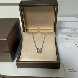 불가리 비제로원 화이트골드 다이아 목걸이