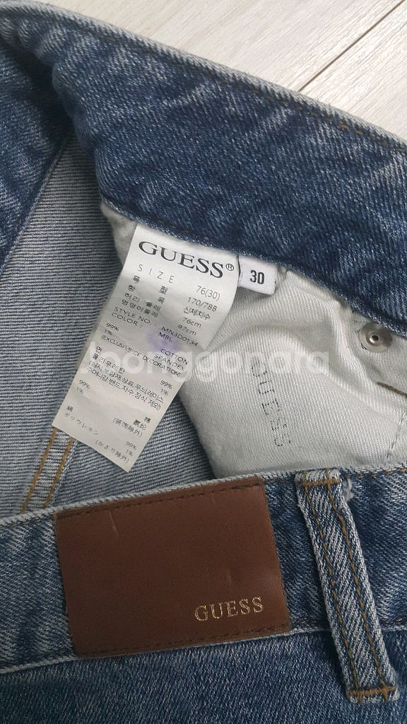 GUESS 게스(사방스판) 금장청바지 30~31인치(No.840)드라이완료!--5